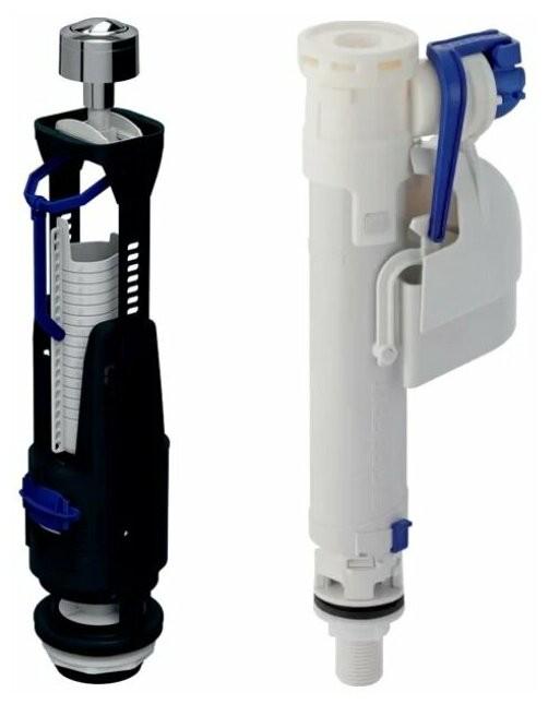 Механизм смыва 3/6 л. для бачка унитаза "Моноблок", нижняя подводка воды,(цв. хром), Kerasan