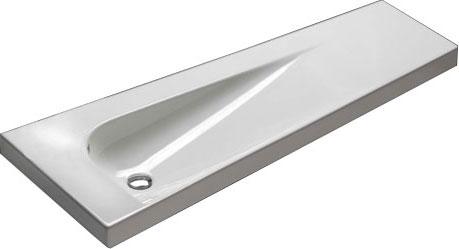 Раковина 130х50х33,5см, без отв. д/смес., чаша слева (без креплен.YR47), Grandangolo ZZ