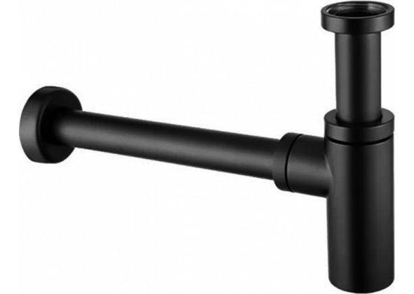 Сифон для раковины дизайн.кругл., 1 1/4, (металл цв.черный матовый), Paffoni ZZ