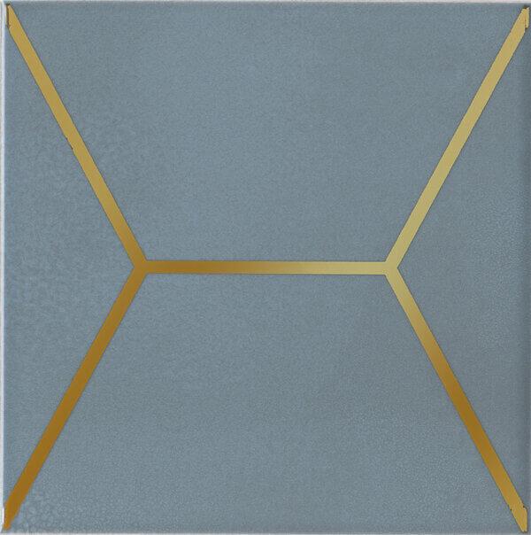 Декор Витраж голубой |15x15