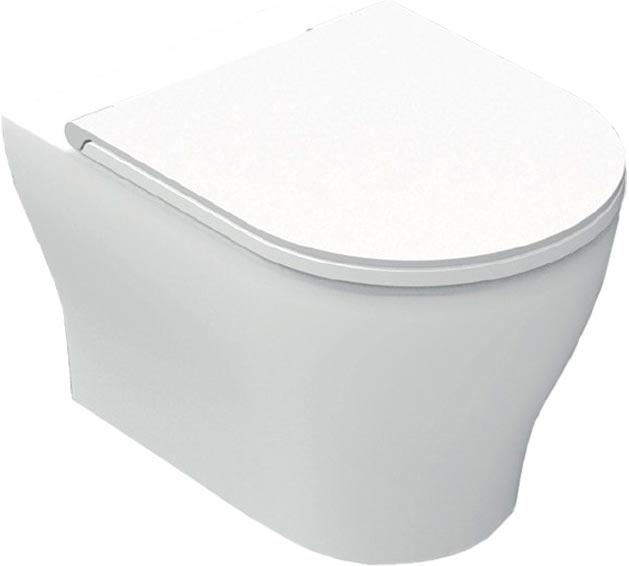 Унитаз подвесной 35,5х54см, безободковый rimless, крепёж в компл, (без сиденья), Beat ZZ