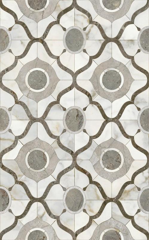 Декор Кантата глянцевый 25x40