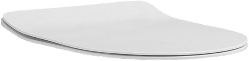 Сиденье для унитаза, с микролифтом, быстросъемное, Slim, (пластик цв.белый матовый, петли цв.хром), Flo ZZ