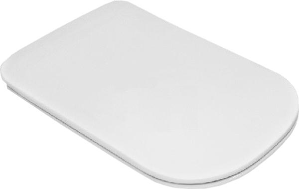 Сиденье для унитаза, с микролифтом, Slim, (пластик цв.белый матовый, петли цв.хром), Tribeca ZZ