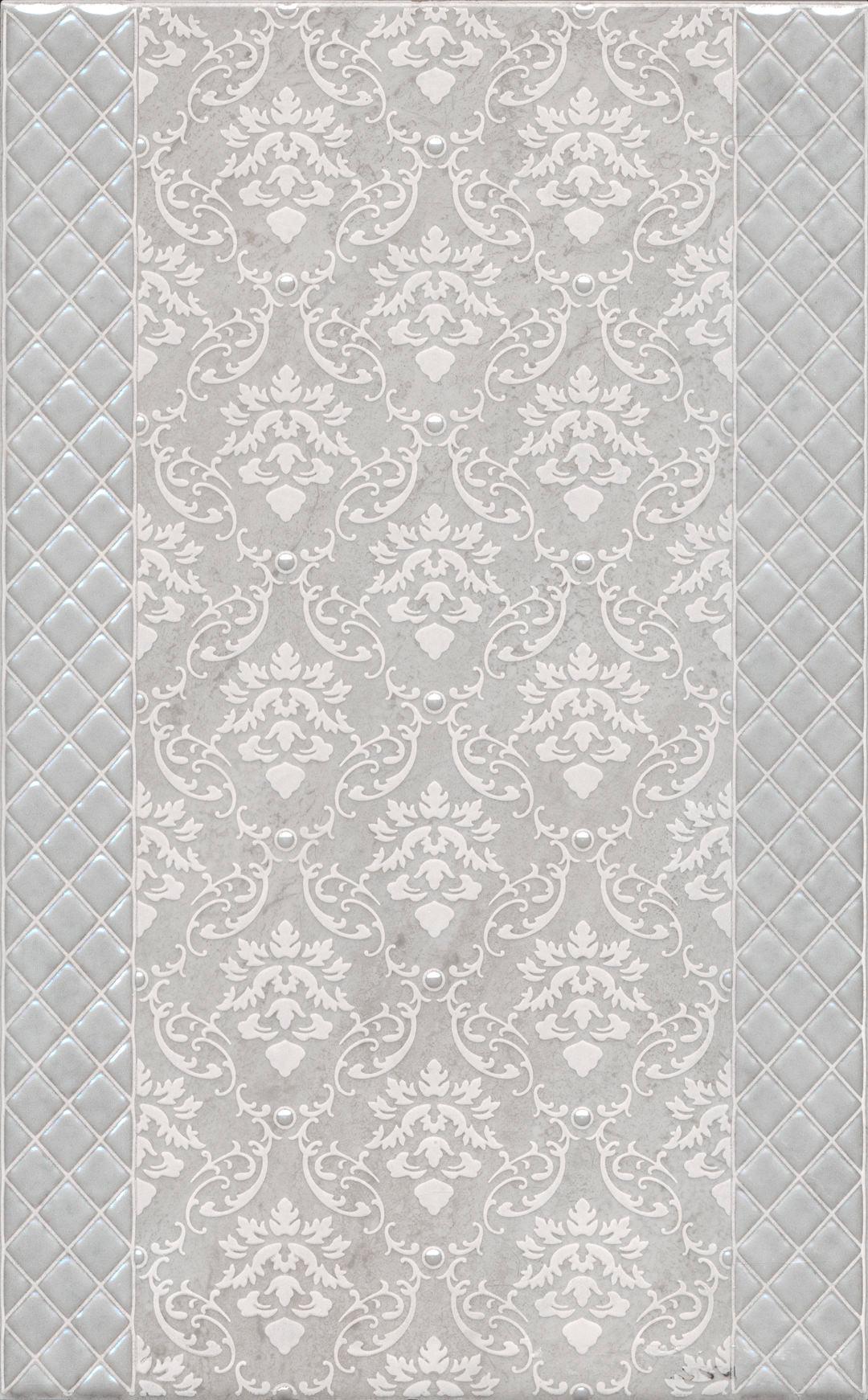 Декор Мотиво серый светлый глянцевый 25x40