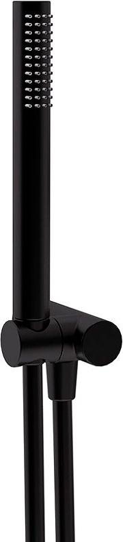 Душевой гарнитур, кругл., кронштейн совмещ.со шланговым соед., лейка д/д ручн., шланг д/д, (цв.черный матовый PVD), Paini ZZ