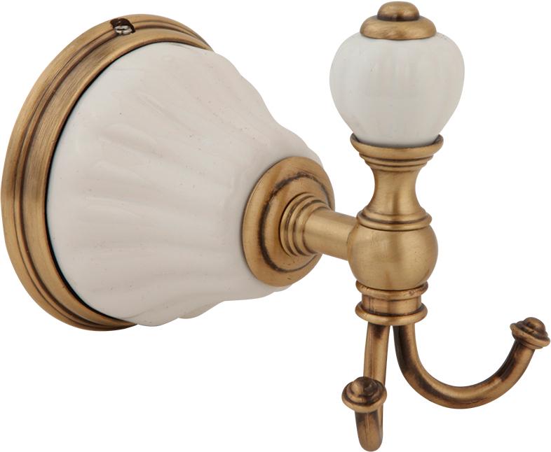 Крючок двойной, (цв.бронза / керамика), Olivia ZZ