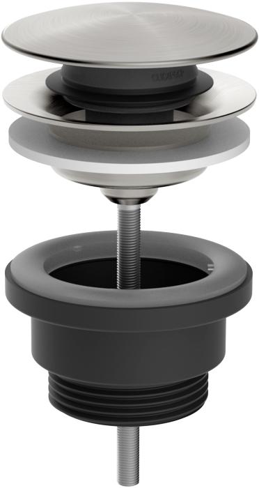 Донный клапан нажимной “Stop&Go”, 1 1/4, (цв. Steel Brushed), Gessi ZZ