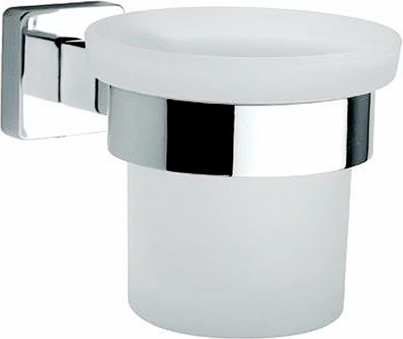 Стакан настенный, (цв.хром / стекло мат.), Dax ZZ