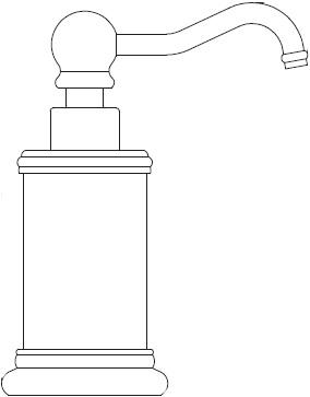 Дозатор для жидкого мыла настольный, (цв. гальван.золото), Classica ZZ