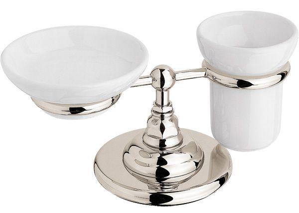 Держатель мыльницы и стакана, настольный, БЕЗ мыльницы и стакана, (цв. блестящий никель), Classica ZZ