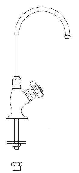 Кран одновентильный для фильтра, (цв.бронза, ручка Mini D. Anglaises), Nicolazzi ZZ