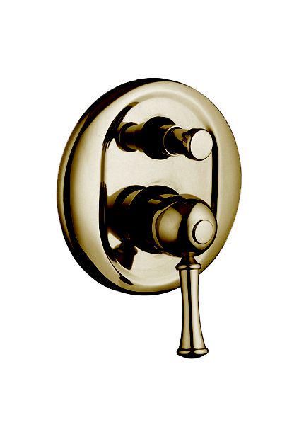 Смеситель для душа, встаиваемый в стену с переключателем, (цв. бронза), Aston ZZ