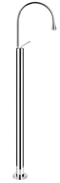 Смеситель для раковины, напольн., (внешн часть БЕЗ встр. части арт. 33629), излив R125, 244хh1188/991мм, без дон.клапана, (цв. хром шлиф.), Goccia ZZ