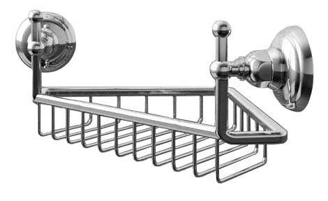 Полочка-решётка угловая 22х22см, (цв. хром), Classica ZZ