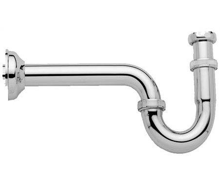 Сифон для раковины, "S-образный", 1/4, (цв. хром), Gaia ZZ