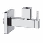 Кран-фильтр квадратный, для подвода воды к смесителю на раковину/биде, на 1/2 / 3/8, (цв. хром), Gessi ZZ