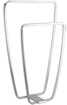 Полотенцедержатель двойной свободностоящий h750х460мм (цв. хром) Mimi ZZ