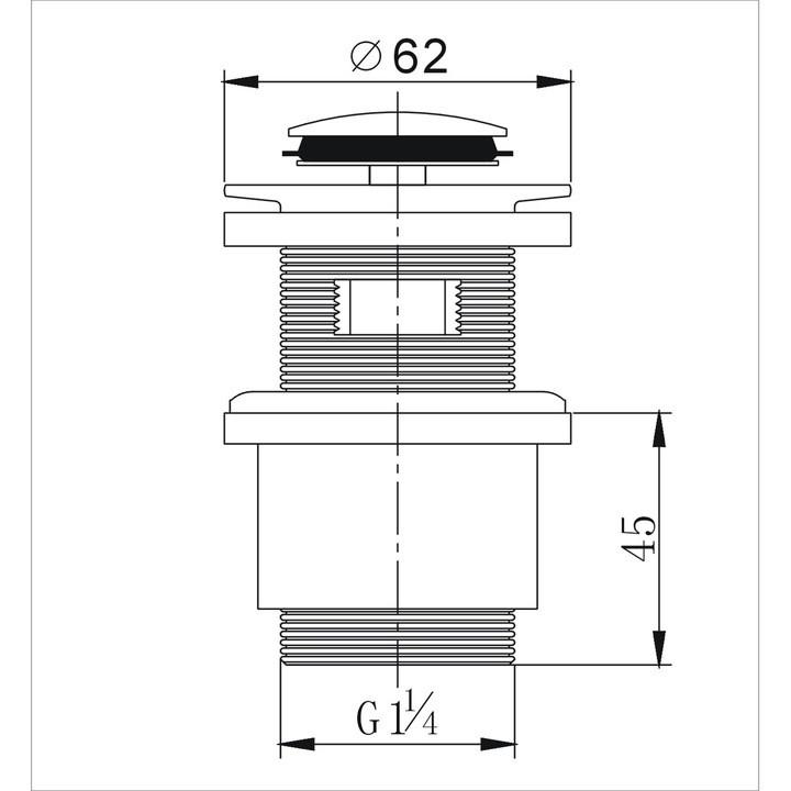 Пробка для раковины "Click-clack"(цв.Ottone Grezzo латунь матов.), Nicolazzi ZZ