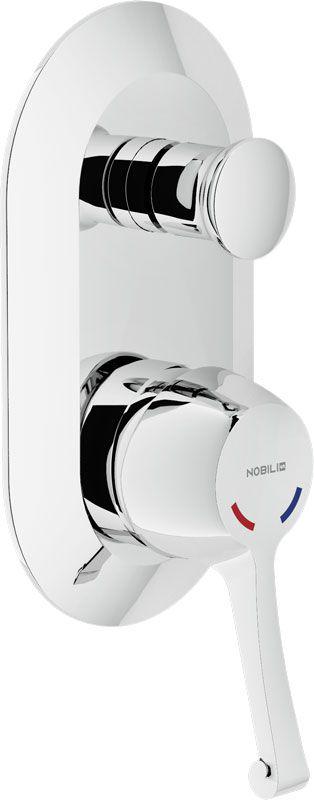 Смеситель для душа с переключателем, встраиваемый в стену, внешняя и внутренняя часть, цв.хром, Carlos Primero ZZ