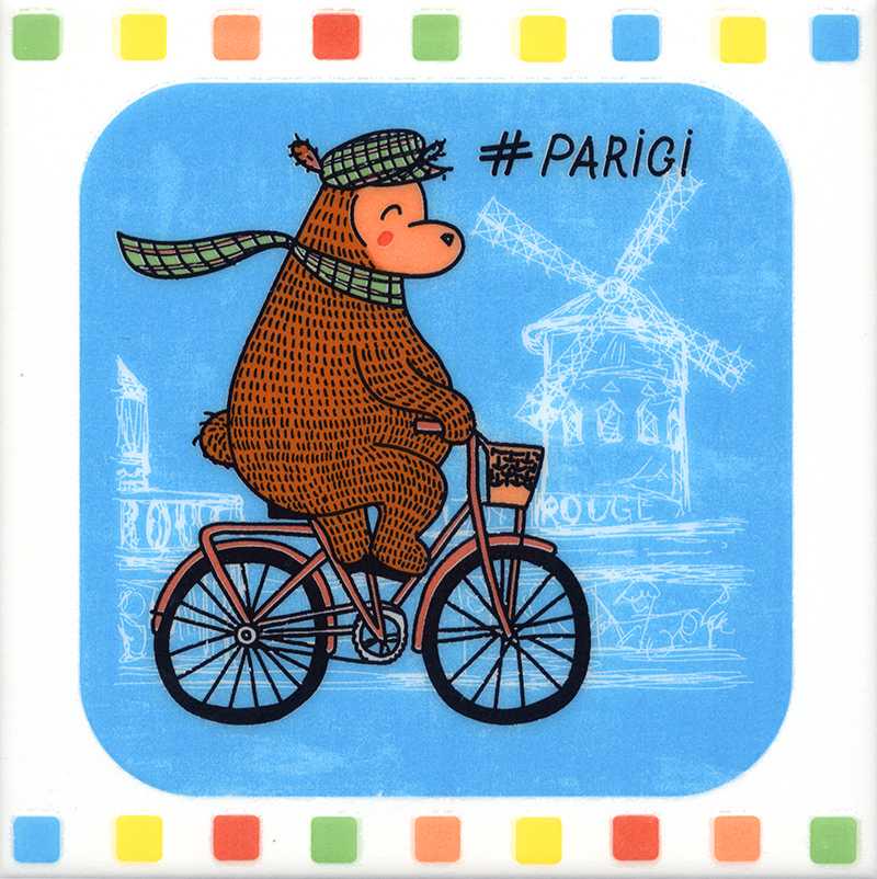 Декор Большое путешествие Велосипед ZZ |20х20