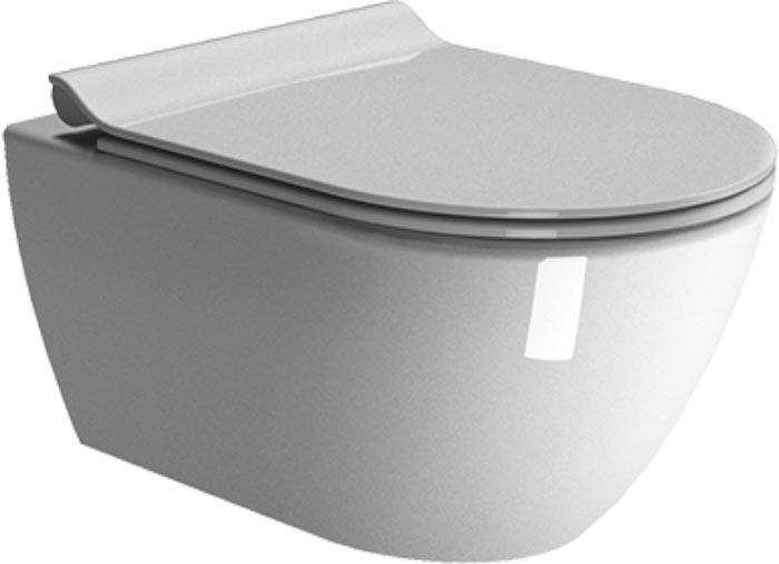 Унитаз подвесной 55х36см, безободковый, без сиденья, без креплений, Pura ZZ