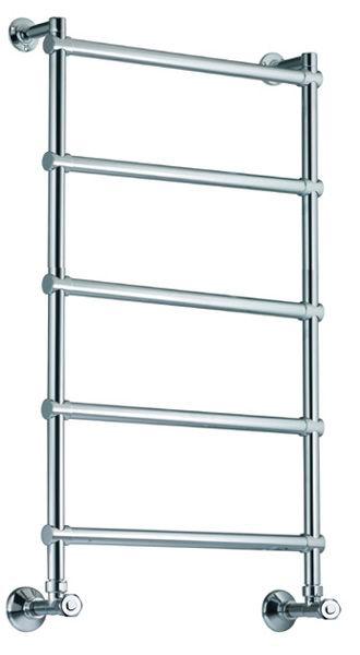 Полотенцесушитель 500/530хh896х125мм, 5 перекладин, подвод воды int.470мм, (цв.хром), краны, крепёж в компл., (ГВС, 6 bar) Margaroli 442/5/500