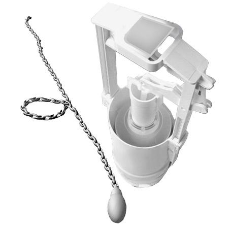 Цепочка с ручкой, (отдельно для механизма слива арт.7545 / 7546 бачка с высокой трубой), (цв.ручки белый, цвет цепочки хром), ЗАПЧАСТЬ, Kerasan ZZ