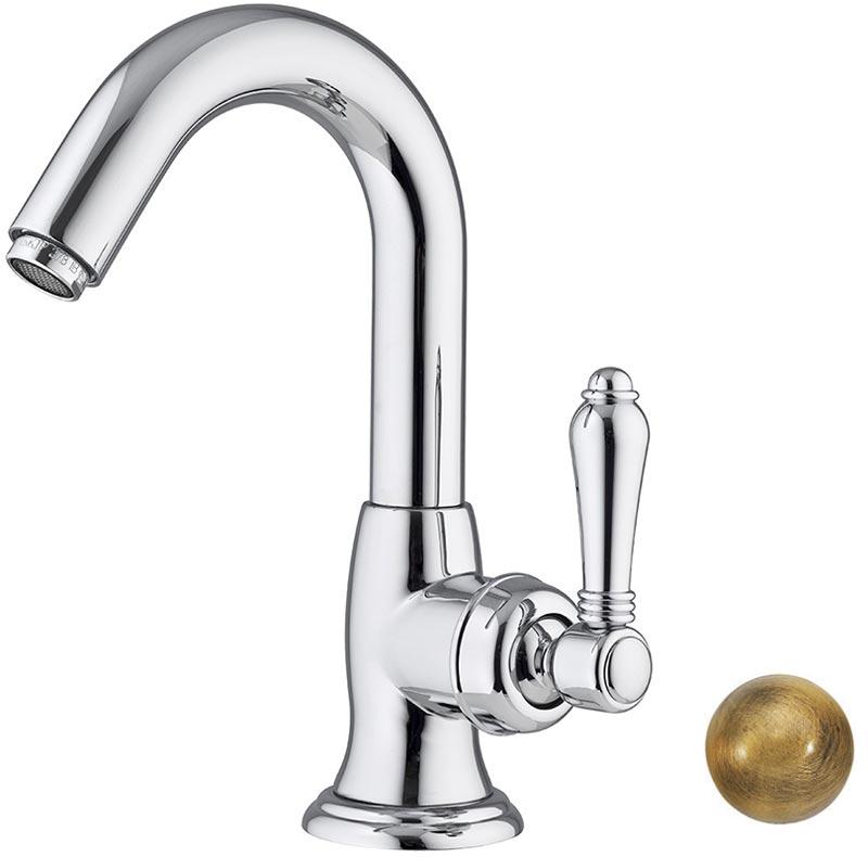 Смеситель для раковины на 1 отв., с д/к, (цв. бронза, ручка El Capitan), Cinquanta ZZ