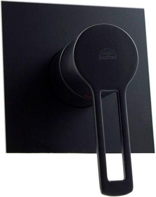 Смеситель встраиваемый для душа без девиатора на 1 выход (цв. матовый черный) Ringo ZZ