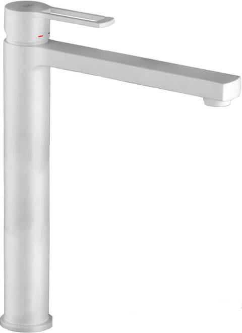 Смеситель высокий для раковины, без д/к, (цв.белый матовый), Ringo ZZ