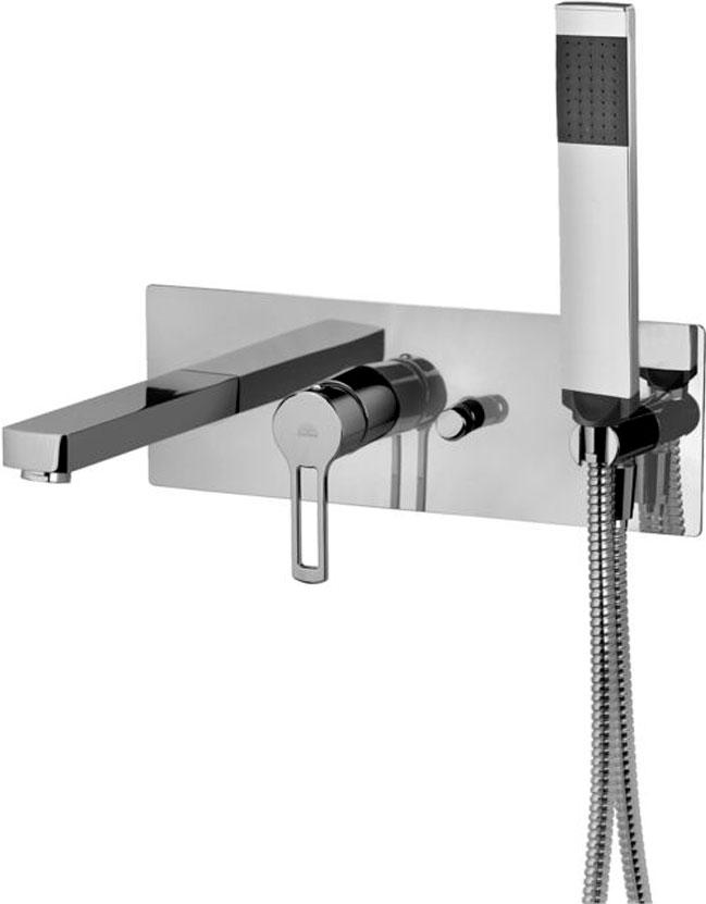 Смеситель для ванны встраиваемый с девиатором на 2 выхода, в к-те с душ.гарнитуром (цв. хром) Ringo ZZ