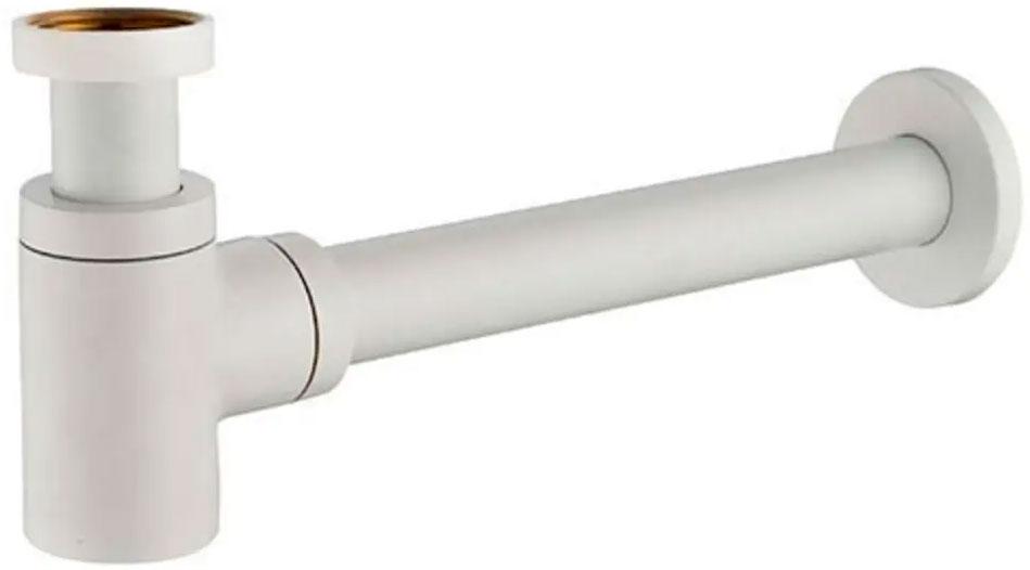 Сифон для раковины дизайн.кругл., 1 1/4, (металл цв.белый матовый), Paffoni ZZ