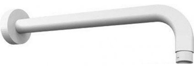 Кронштейн для верхнего душа, стеновой, 400мм, круглый, с подводом воды 1/2, (цв.белый матовый), Paffoni ZZ