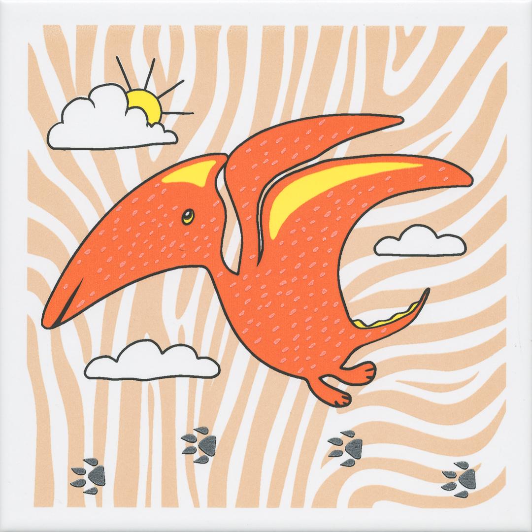 Декор Динозаврики 4 матовый ZZ 20х20