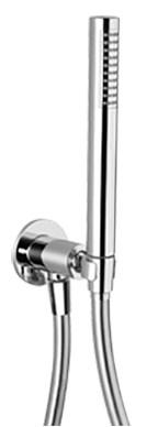 Душевой гарнитур, кругл., кронштейн совмещ.со шланговым соед., лейка д/д ручн., шланг 150см, (цв.хром), Paini ZZ