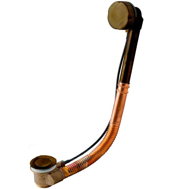 Слив-перелив автоматический для ванны, стандартный 465-540мм, (цв.Tuscan brass темная бронза), Nicolazzi ZZ