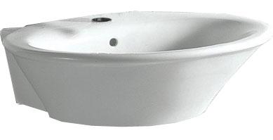 Раковина 650х575мм , 1 отв. д/смес. (креплен. в компл.), Sculture ZZ