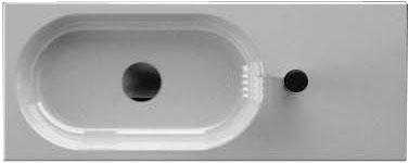 Раковина 90х35см, 1 отв. д/смес., подвесная или накладная на столешницу/мебель, (без креплен.YR47), Area ZZ