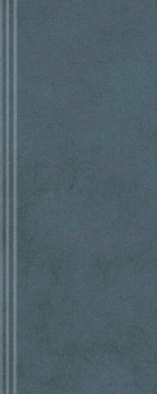 Плинтус Чементо синий тёмный матовый обрезной 12x30