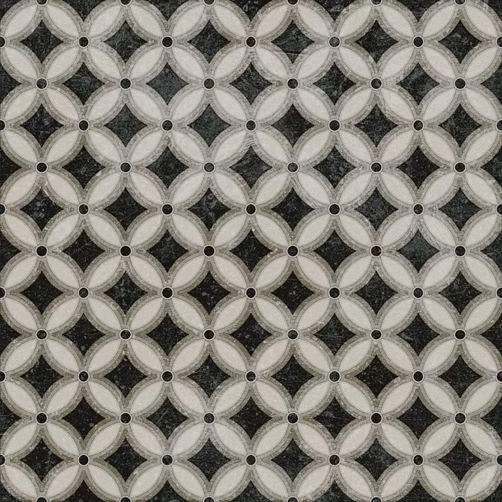 Декор Фреджио 2 черно-белый|20x20