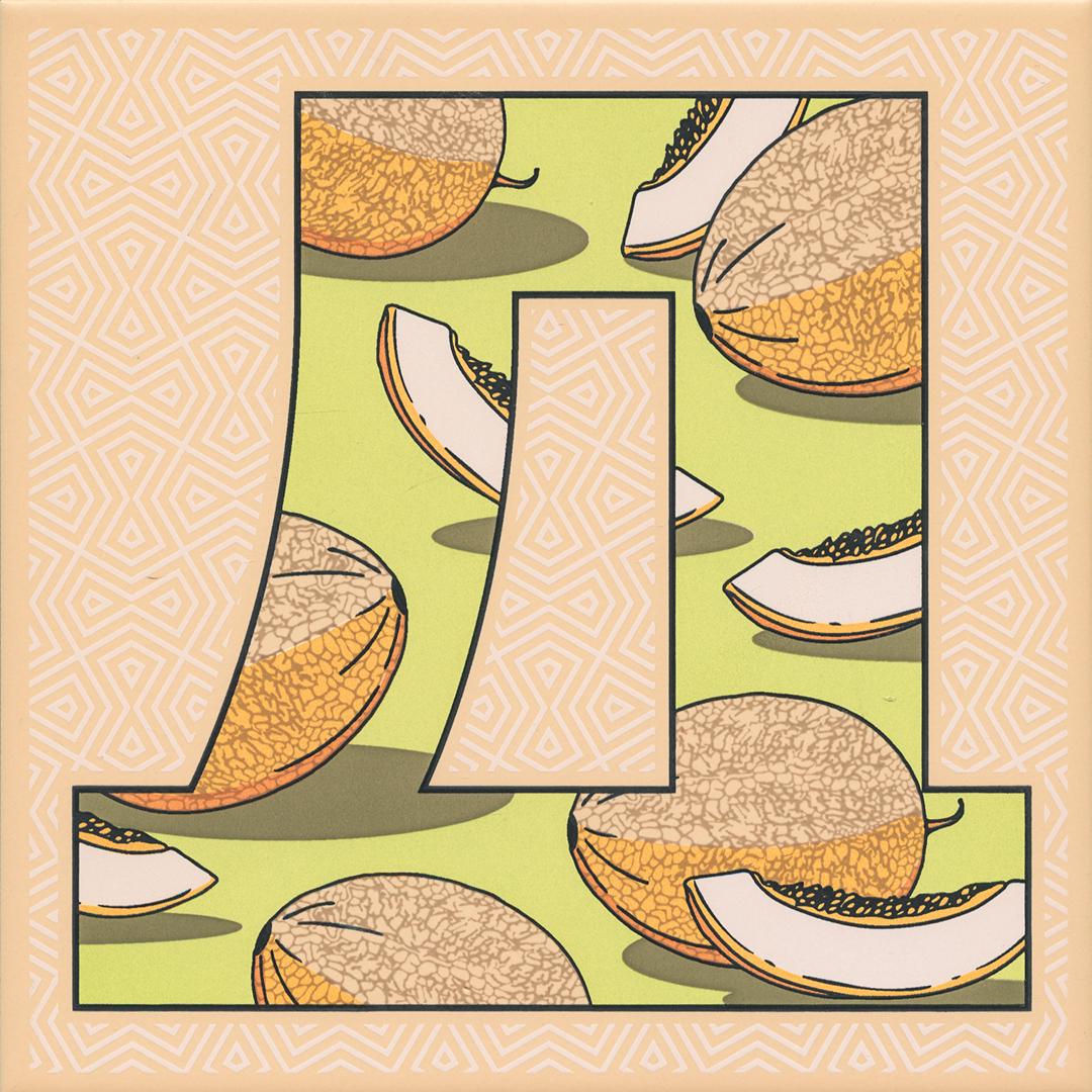 Декор Сад-огород Дыня матовый ZZ 20x20