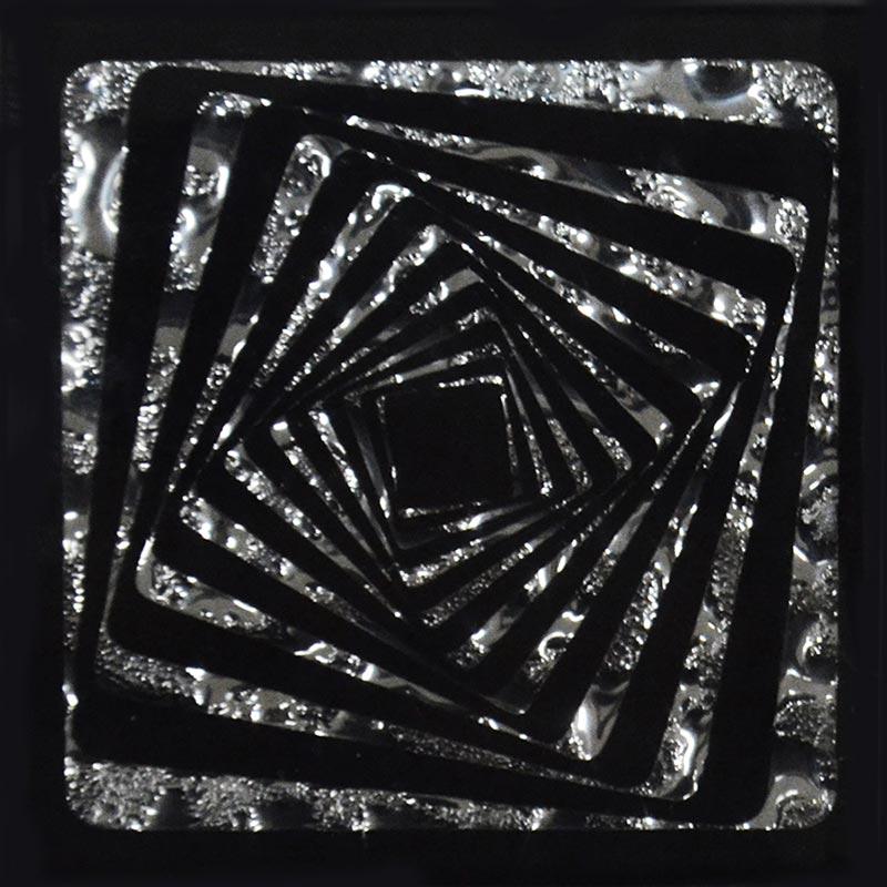 Вставка напольная "Квадрат" платина|6.6х6.6