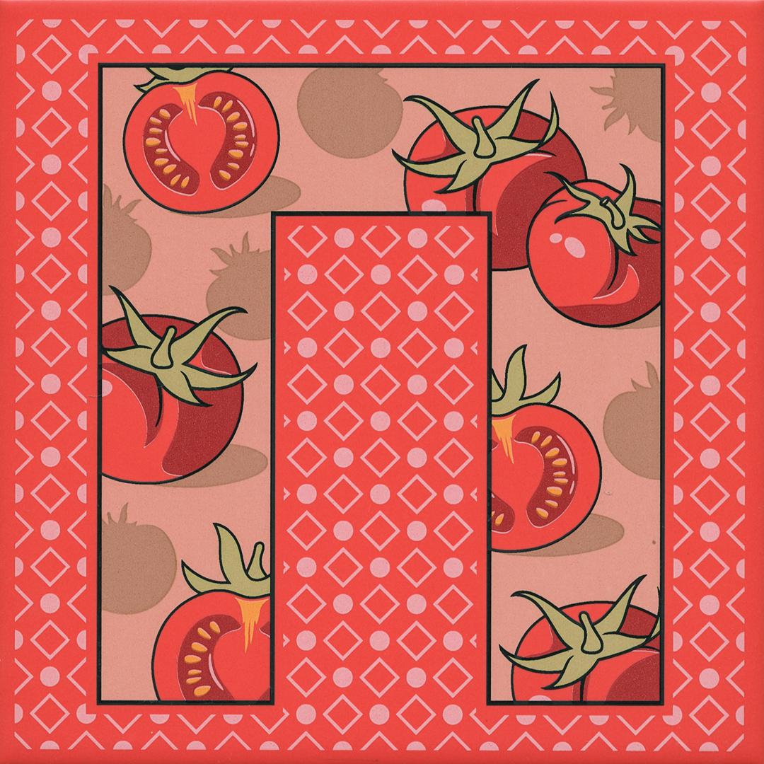 Декор Сад-огород Помидор матовый ZZ 20x20