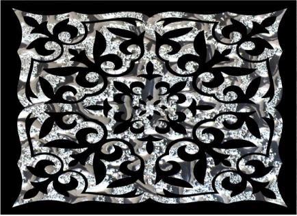 Вставка напольная "Катар" платина|8x8