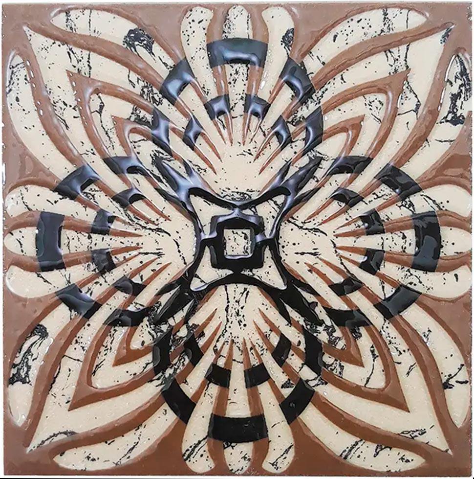 Вставка напольная "Флора" 8х8