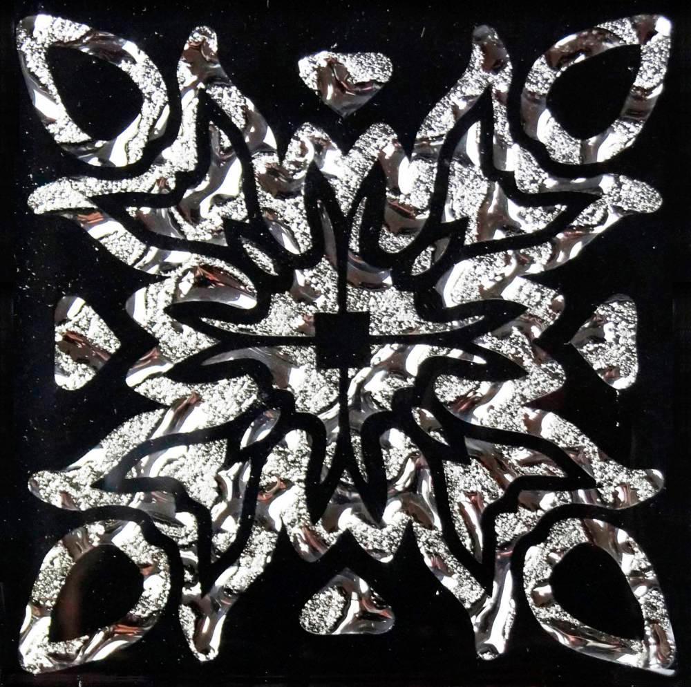 Вставка напольная "Гламур" платина |8х8