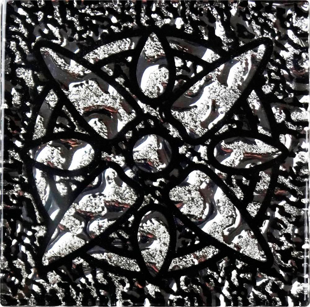 Вставка напольная "Звезда" платина|6,6х6,6