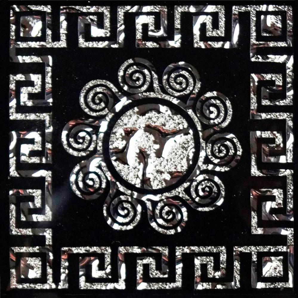 Вставка напольная "Византия" платина|6,6х6,6