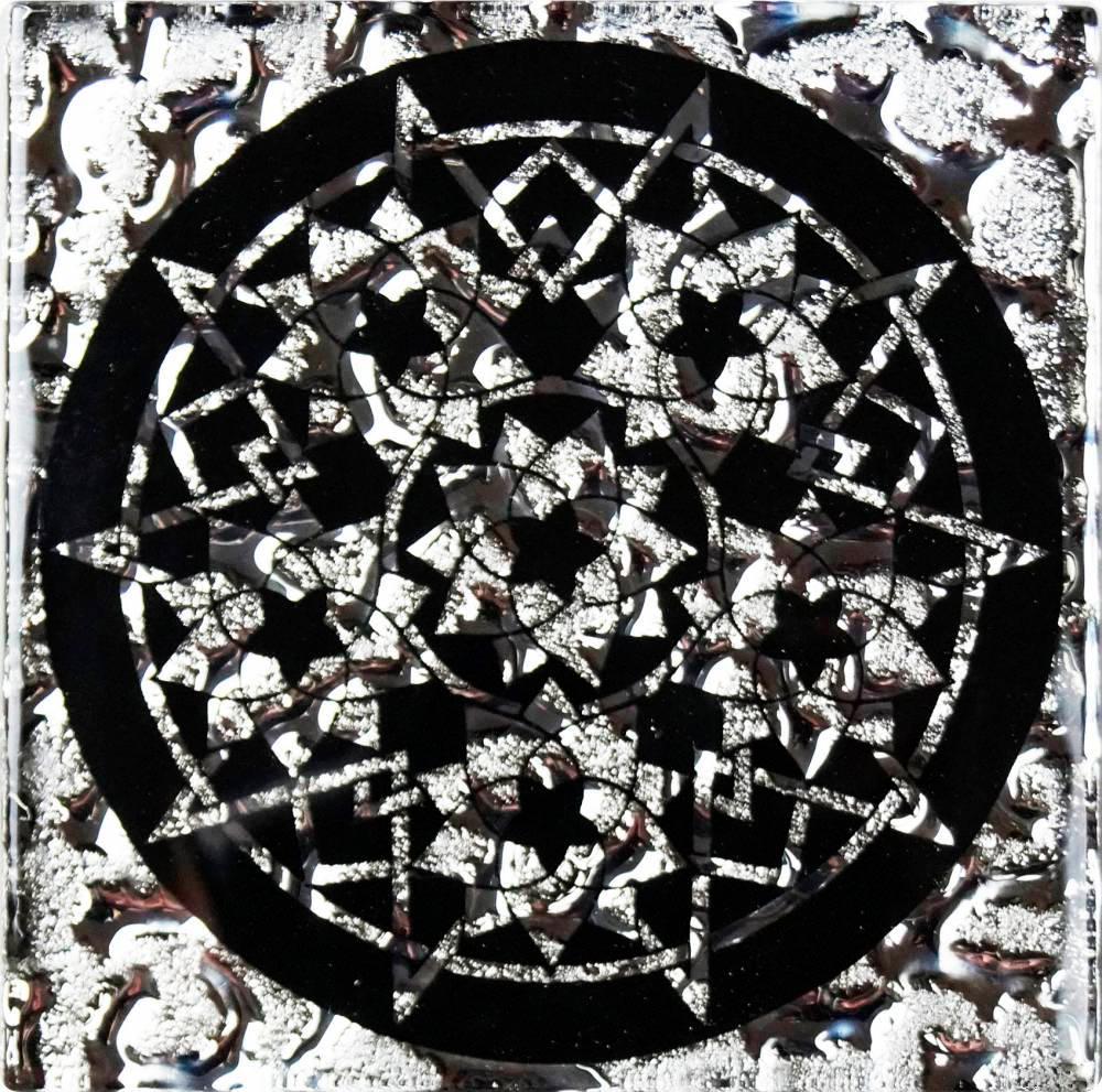 Вставка напольная "Зодиак" платина |8х8